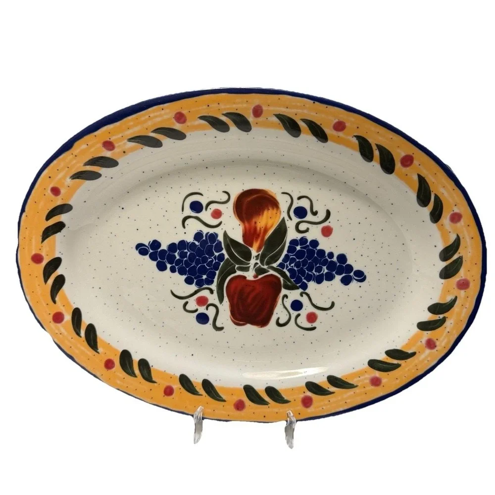 Buffalo China Large‎ Ceramic Oval Serving Platter Restaurant Ware 15